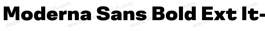 Moderna Sans Bold Ext It字体转换